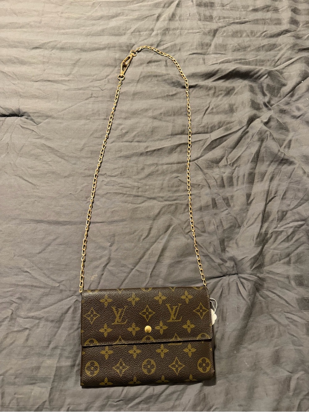 Louis Vuitton Monogram Chain Wallet Crossbody - Brown and Gold